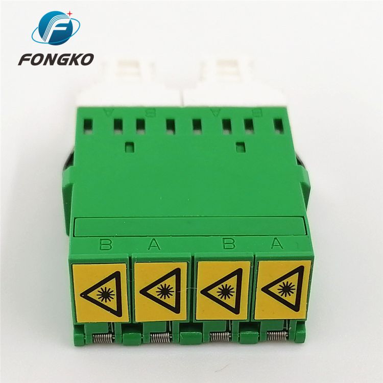 Lc Flangeless Quad Shuttered Auto Shutter Optical Sm Fiber Optic Adaptor Connector Adapter