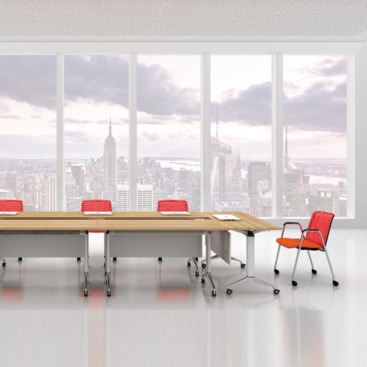 55 Inch Training Room Table Stackable Movable Training Table 25mm Thickness
