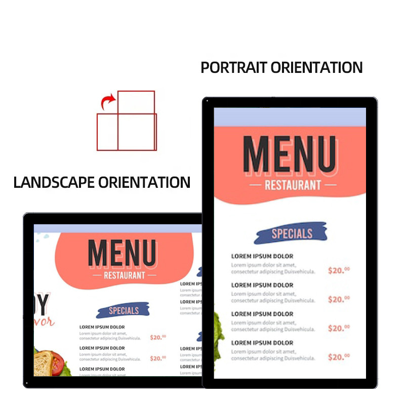 Android Digital Signage Kiosk , Wall Mount LCD Display 15.6 Inch 11.6 Inch