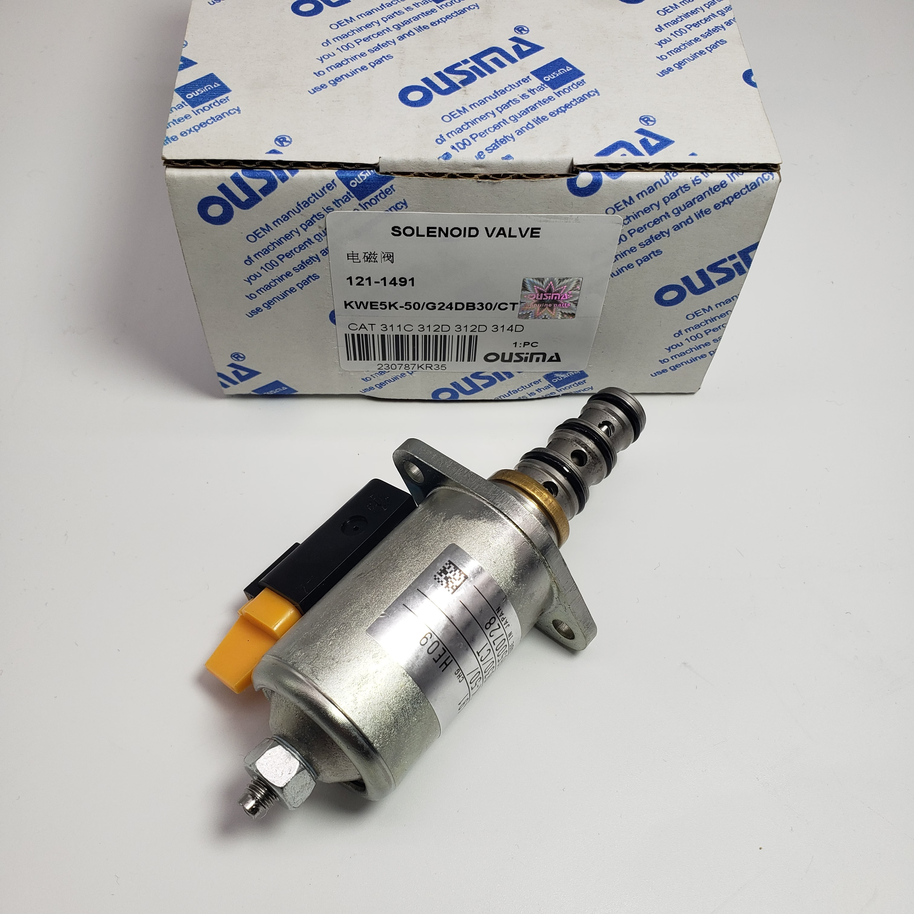 121-1491 KWE5K-50/G24DB30/CT Solenoid Valve For CAT 320C 325D 330C 349D