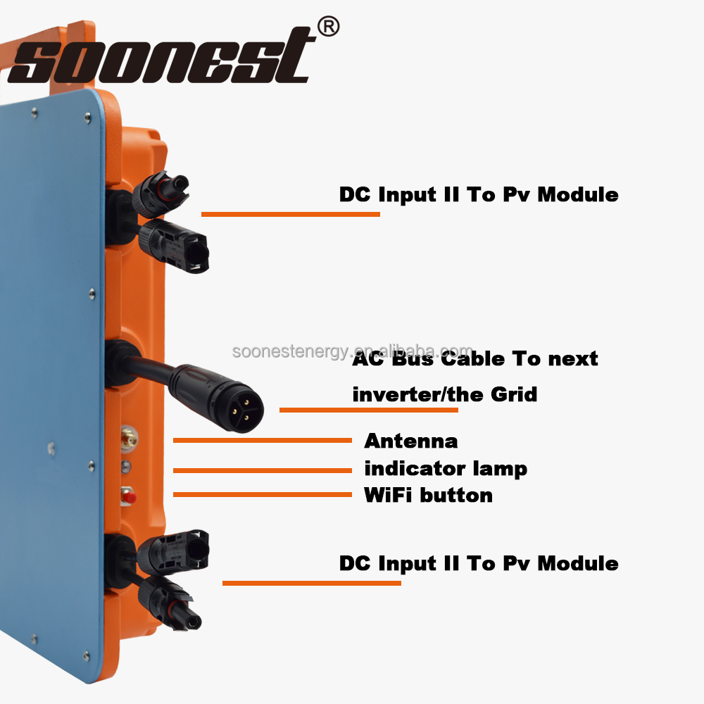 Ready Stock 1800 Watt Solar Micro Inverter Wifi Communication Bdm 2000 Microinverter 1800W Balcony Solar Power System