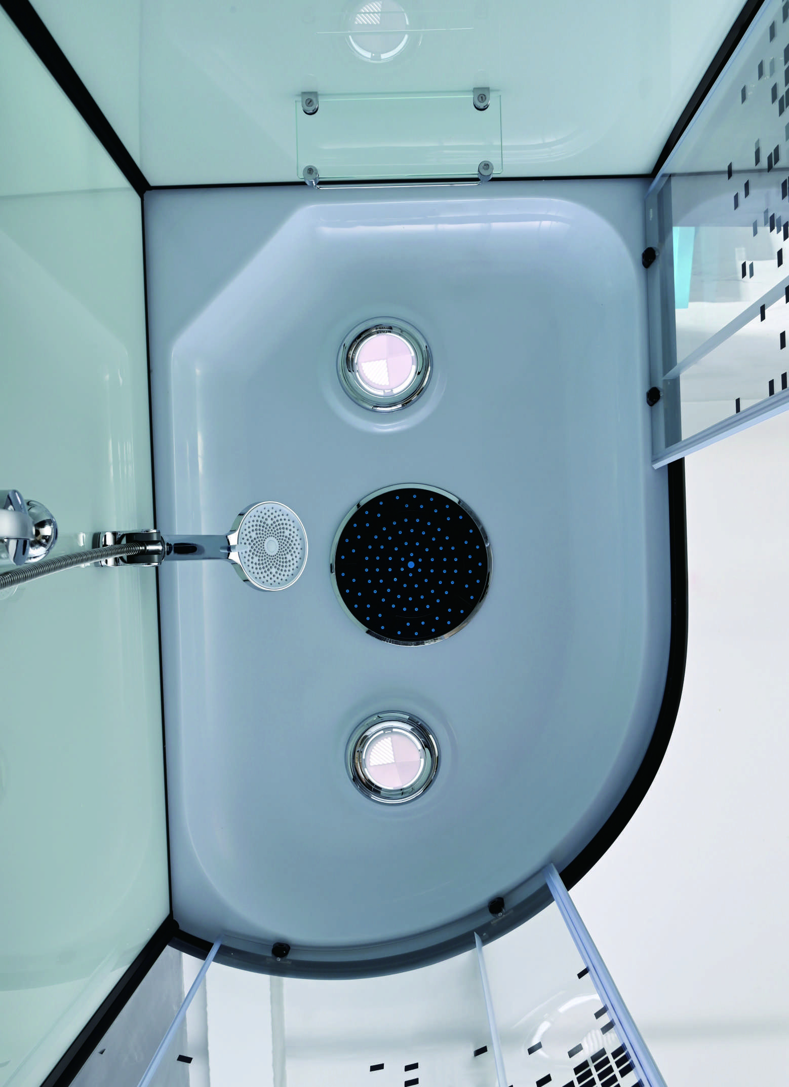 Stylish Shower Room With Matt Black And 4/5mm Tempered Glass For Durable