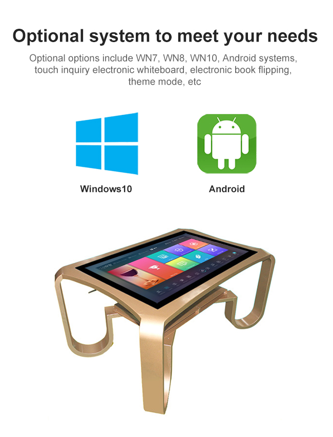 43 Inch Touch Table Windows Touch Screen Coffee Table Online Shopping Mall LCD Advertising Display Digital Screen
