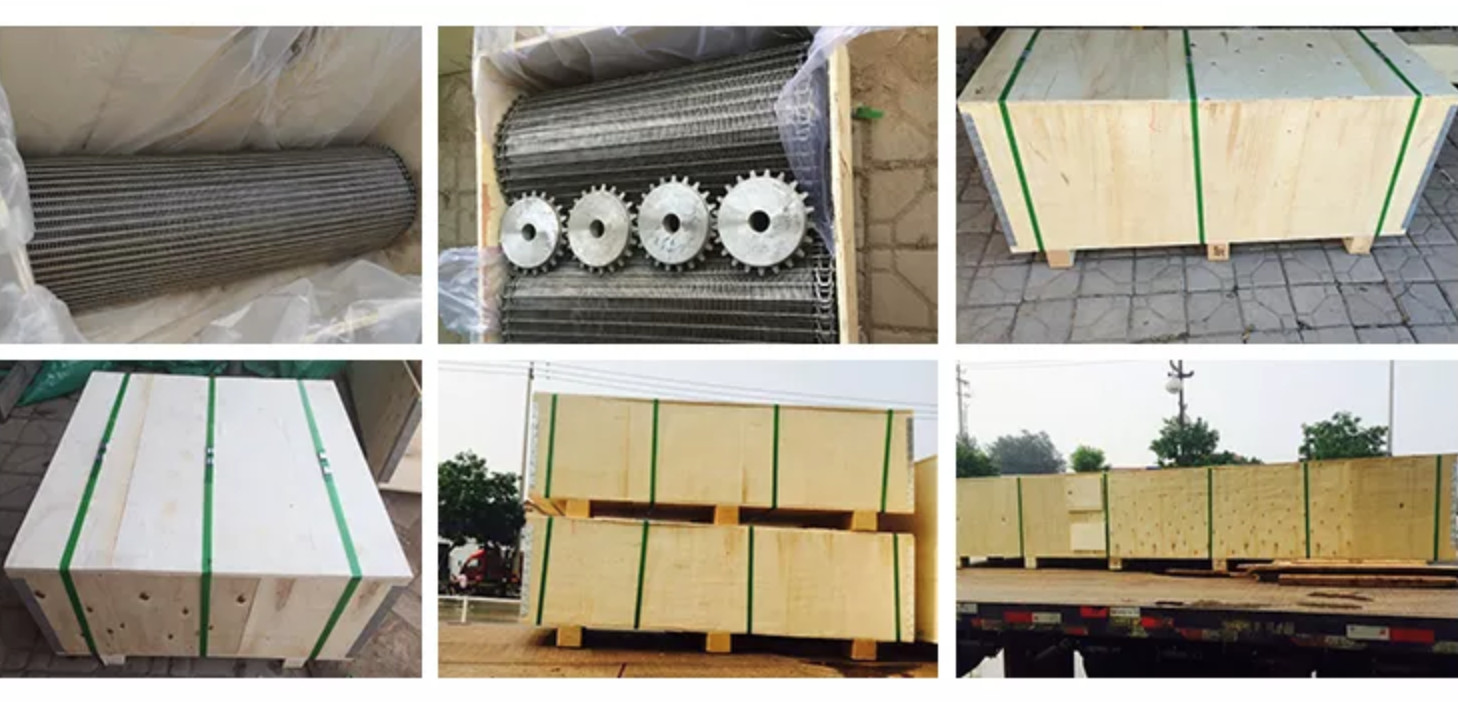 Food grade 304 stainless steel flat flex wire mesh conveyor belt for bread baking