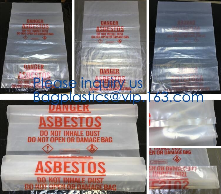 Heavy Duty Construction Plastic Asbestos Bag Waste Bag,Heavy Duty Disposal Polythene bags For Asbestos Removal BAGEASE