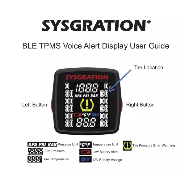 10V DC Bluetooth Tire Monitoring System 2 MV/V TPMS Bluetooth Sensors