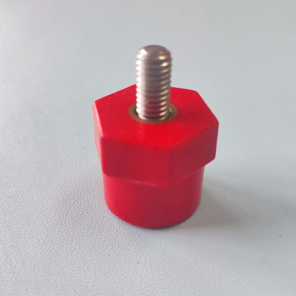 Red Nylon Pillars High Voltage Reisitant Hexagonal M6 Brass Isolation Distance Bolts