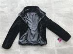 Winter / Autumn Black Ladies Faux Fur Coats With Gunmetal Zip Through TW78161
