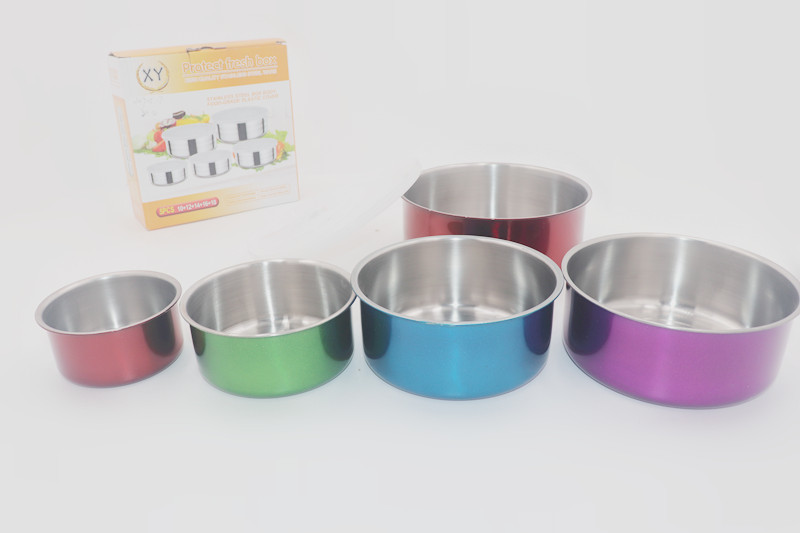 Tableware best price reusable metal keep fresh containers storage high quality food clears box
