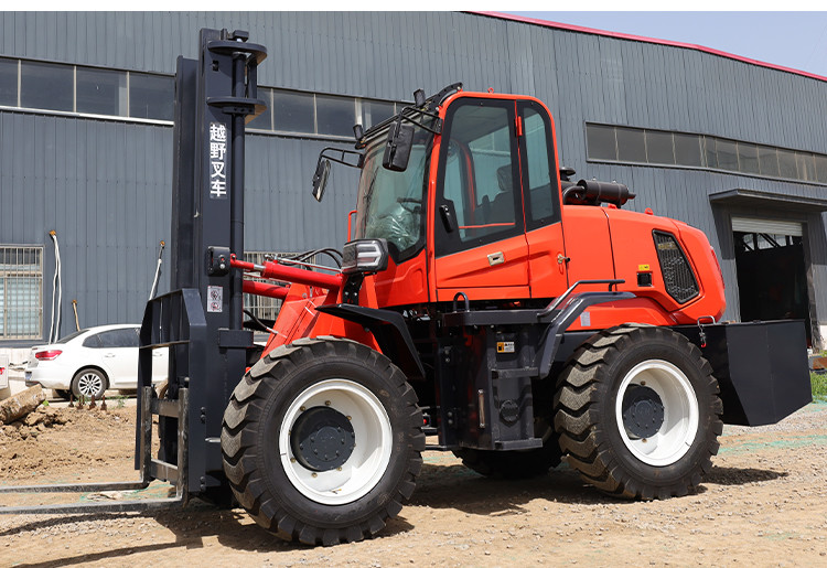 Diesel Operated 3.5-5.0ton Four Wheel Drive Forklift Rugged Terrain Forklift