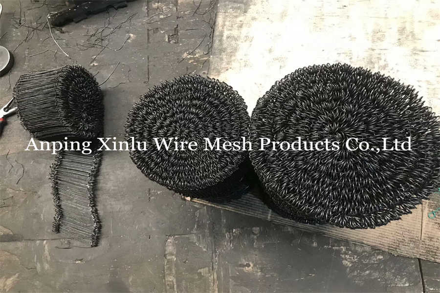 Black Annealed Bar Tie Wire Double Loop Binding Wire 1.0mm Diameter 200mm Length for Industrial Use 20% Elongation Rate
