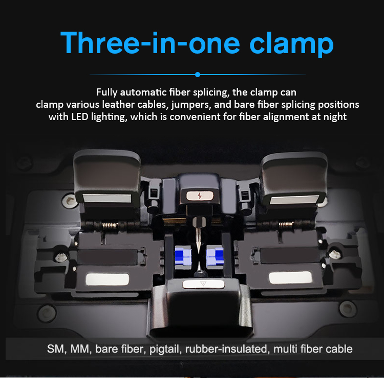 AI-9 6 Motos Multilanguage Fusion Splicer Fiber Optic Equipment Automatic Fusion Splicer Fiber Optic Fusion Splicer