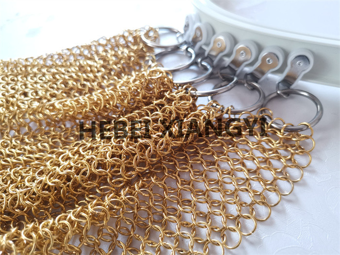 Chain Mail Weave Ring Mesh Curtain Stainless Steel Ceiling Treatment Decoration