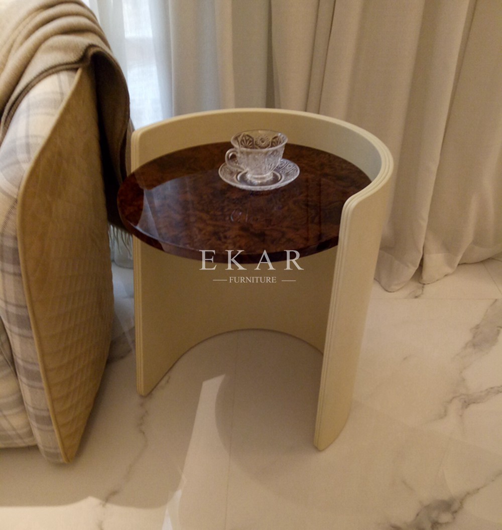 Modern Marble Top End Table Elegant Luxury Corner Side Table