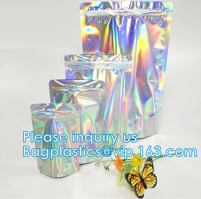 mylar zipper bags Three side seal bags bags with clear front Spout pouches Plastic bag Paper products Pill packages