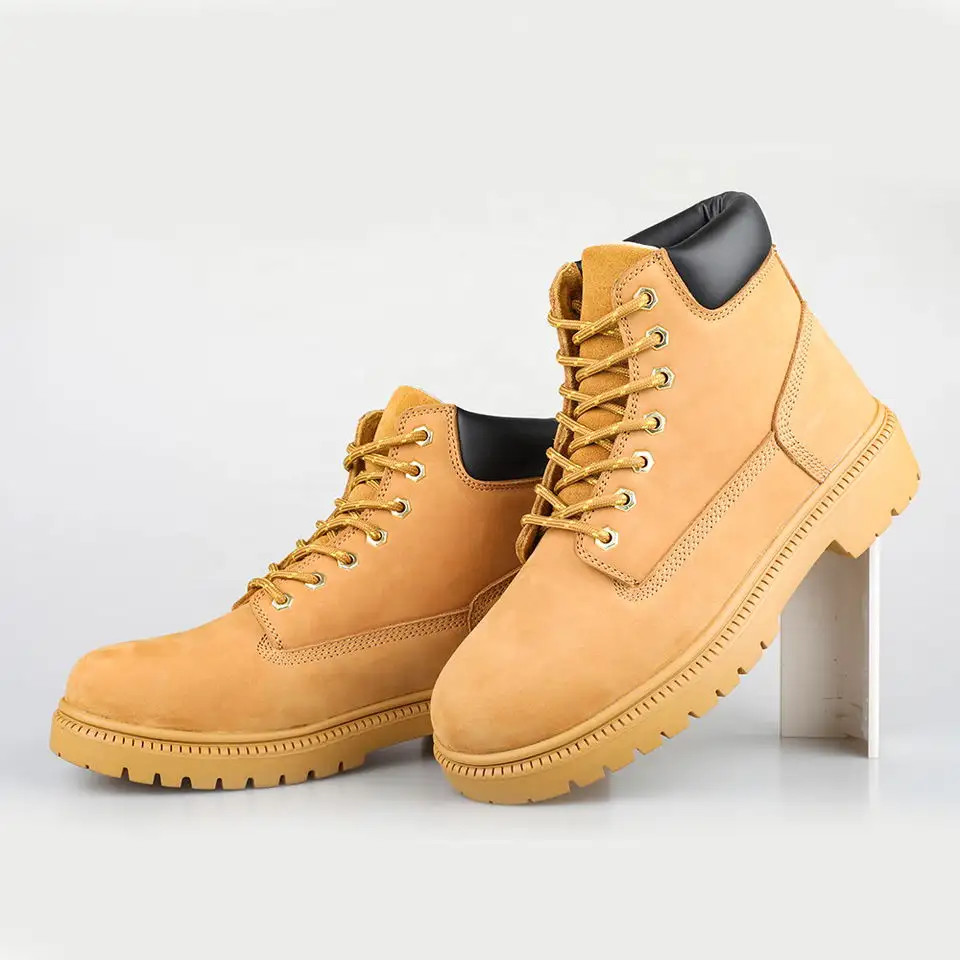 Nubuck Leather Steel Toe Sport Shoes Light Weight Breathable Work Boots