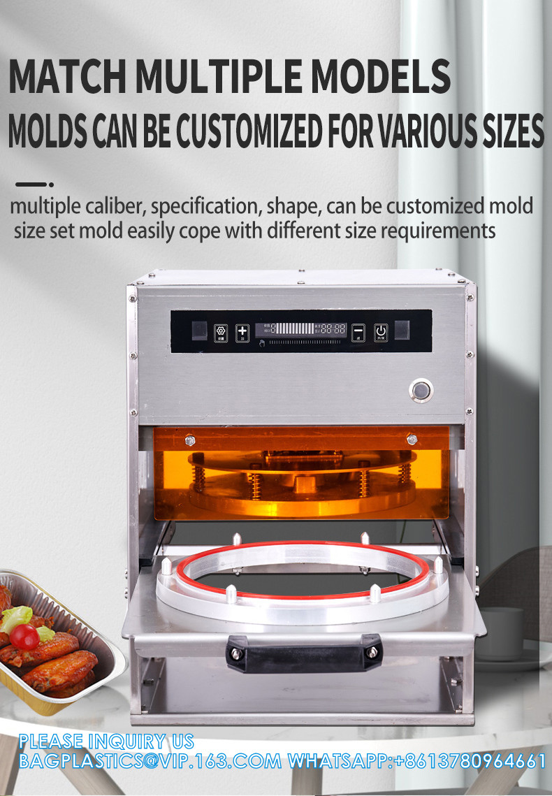 Manual Electrical Round and square Meal Food Box Food Snack Container Sealing Machine Aluminum Foil Sealer