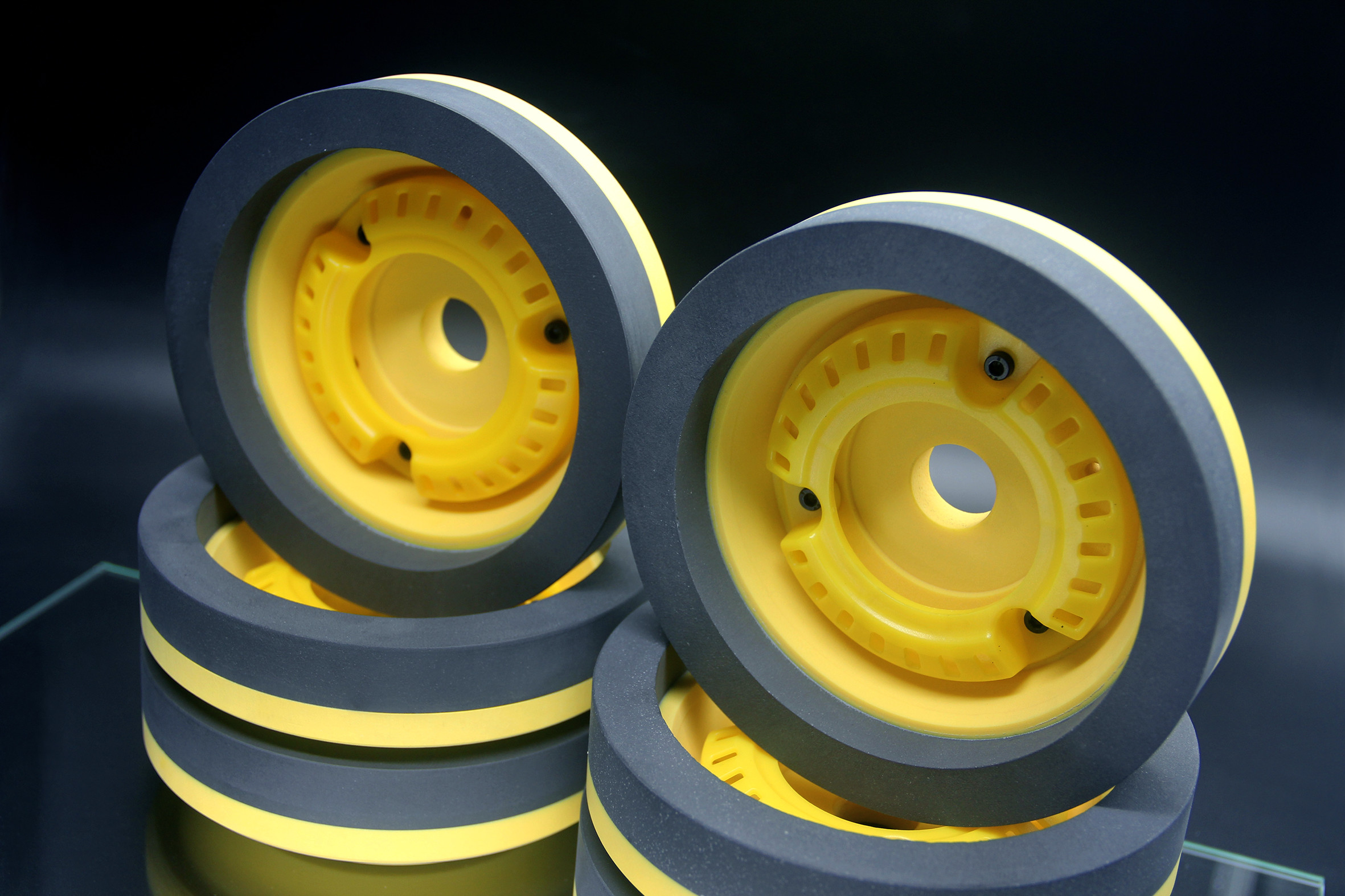 Yellow Resin Grinding Wheel Diamond Glass Edging For Bevelling Machine