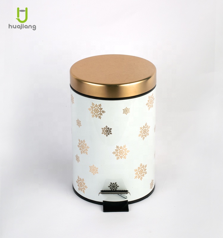Induction Type Christmas Foot Pedal Trash Bin With Toilet Brush Set Ultimate Household Waste Disposal Solution