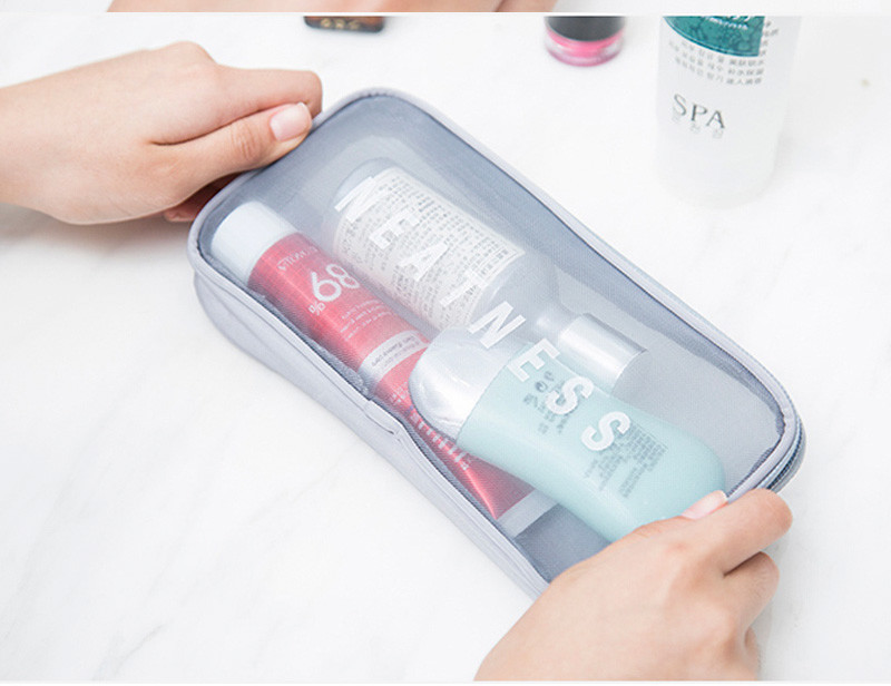 Portable Multi-Functional See Through Men Cosmetic Travel Bag Sets