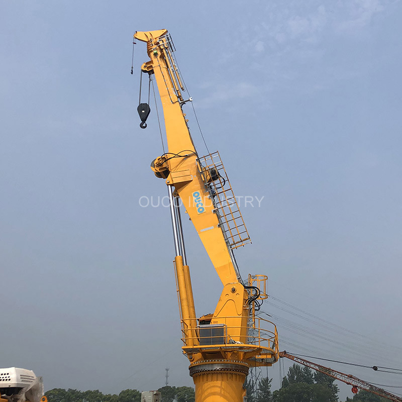 1.5t 36.6m Straight Hydraulic Telescopic Boom Marine Crane With Abs Certificate
