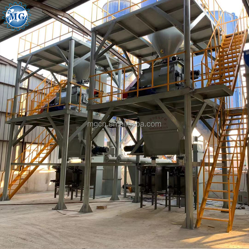 10T / H Dry Mortar Plant Wall Putty Ceramic Tile Adhesive Mixing Machine