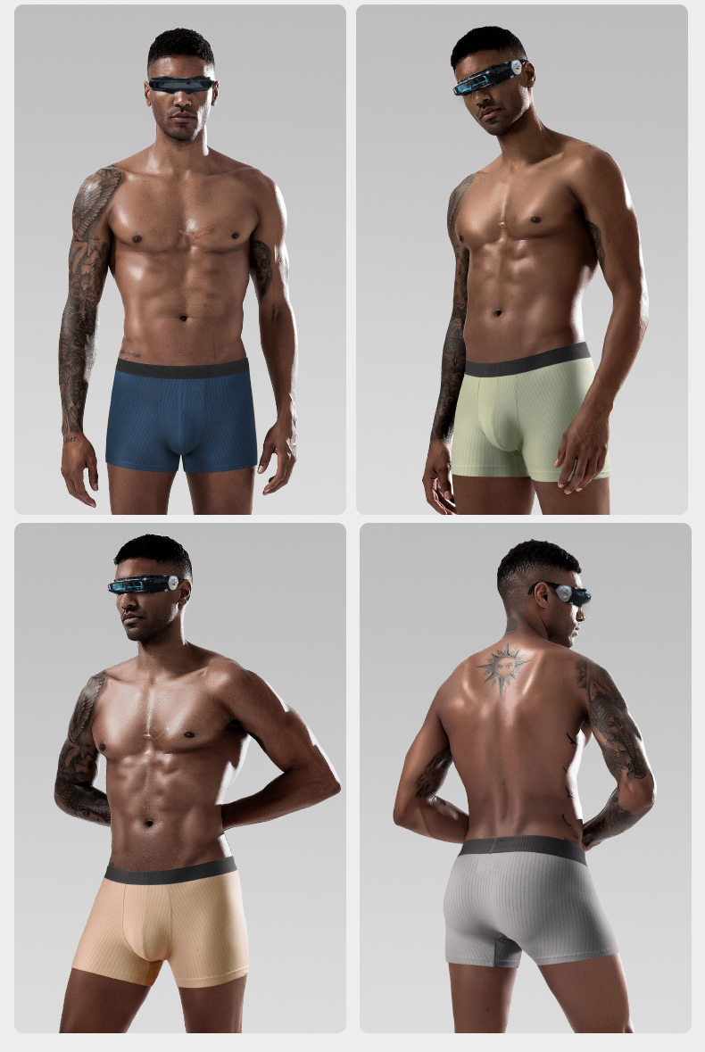 Refined Cotton Mens Gym Briefs L-4XL Breathable Mens Fitness Underwear