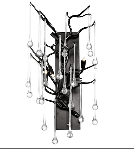 K9 Clear Crystal Drop Metal Wall Sconce L280*W220*H460