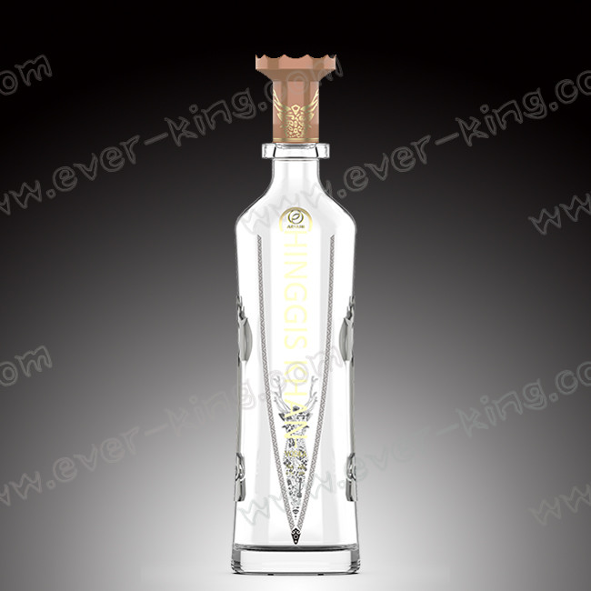 750ML Super White Glass ODM Brandy Glass Bottle