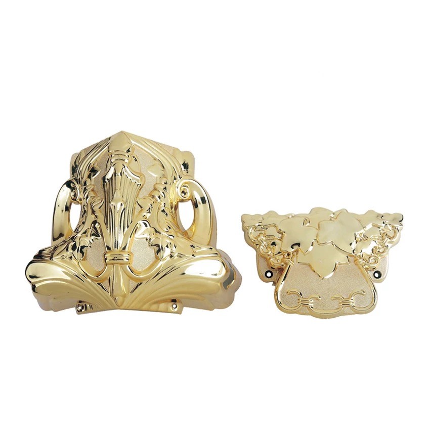Gold Plastic Casket Accessories American Style Funeral Coffin Fittings
