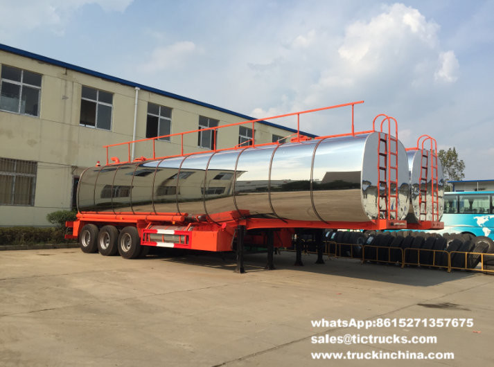 Oil Tank Full Trailer (Customizing 2-3-4 Axles Dolly Tanker 10CBM -30 For Palm Oil Crude Fuel / Petrol Oil Delivery