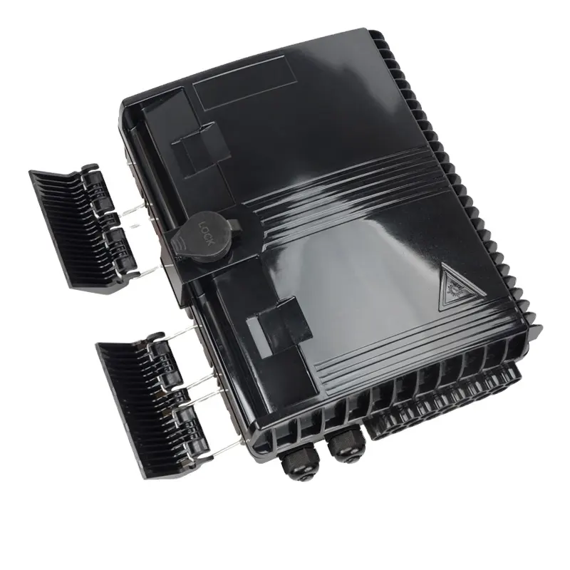 1 16 Core Outdoor Wall Mounted Fiber Optic Distribution Box with 1 8 PLC Splitter
