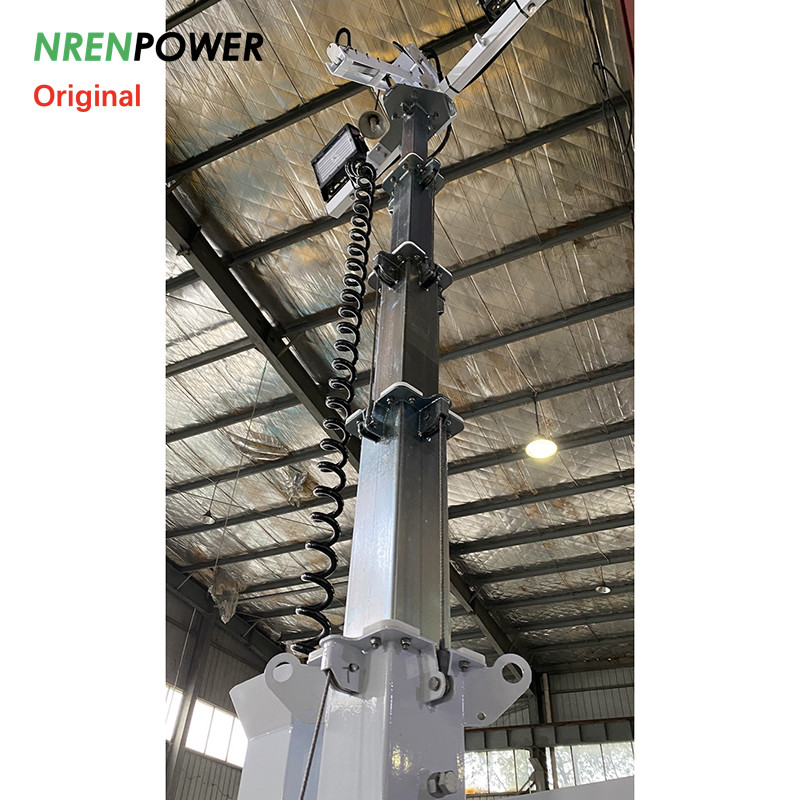 9m solar power mobile light tower-Dual axles-4x460W solar panels-9m mast-8x200AH batteries