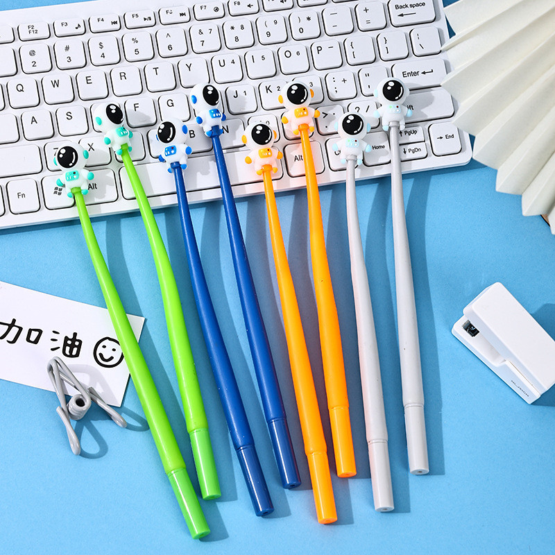 12PCS Cute Astronaut Shaking Gel Pens 0.5 Mm, Black Ink Gel Writing Pens For Office School Supplies Students Children Gift