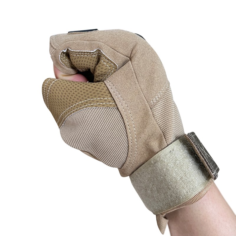 Maximum Care and Protection Half Finger Hard-Knuckle Anti-Slip Microfiber Leather Gloves