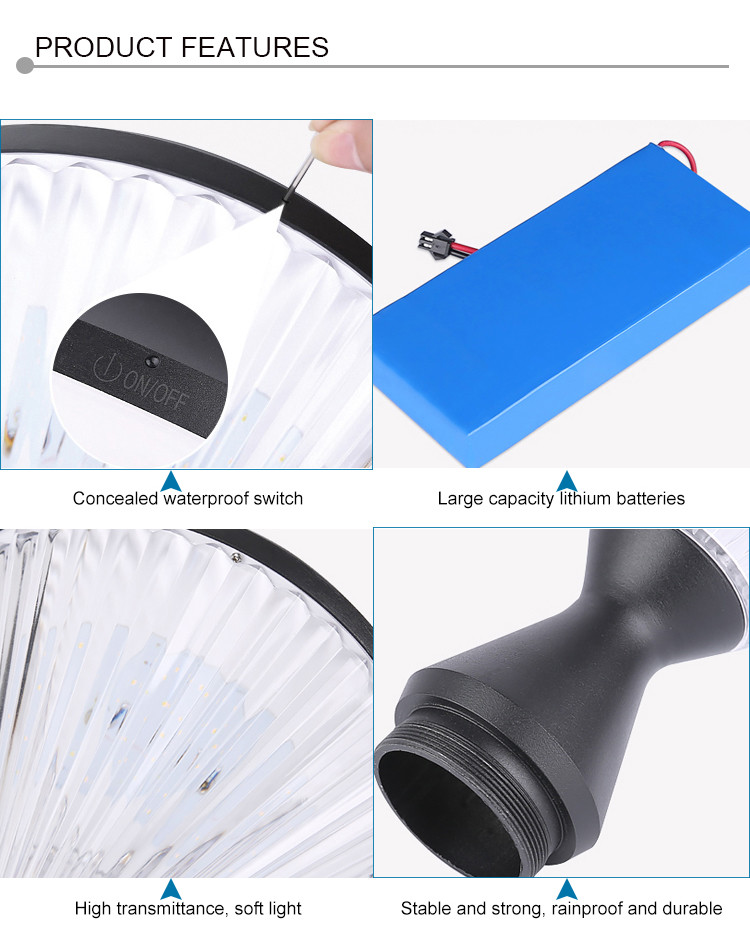 Outdoor Post Solar Column Pillar Light Power Led 4.5W Aluminium Alloy