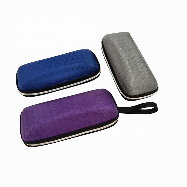 Fashionable PU Leather Sunglasses Case Custom Logo EVA Sunglasses Case