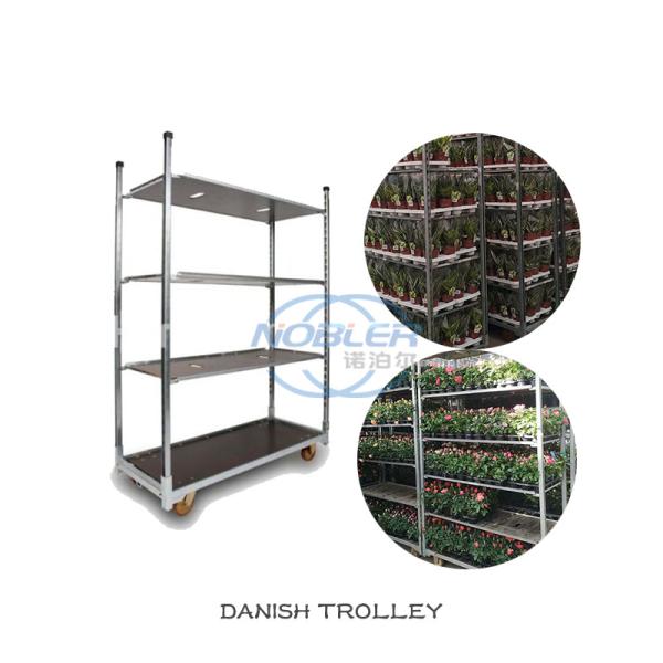 Standard Container Flower Trolley Logistics Turnover Truck Nylon Wheel Bearing