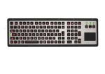 Dynamic IP65 Brushed Steel Ruggedized Keyboard With Touchpad