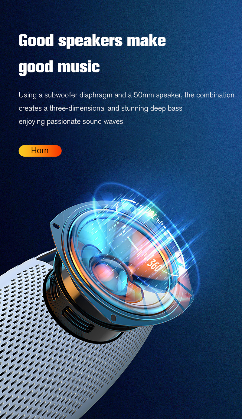 Wireless Clock Speaker With Screen Display Colorful Light And Sound In Plastic Cabinet