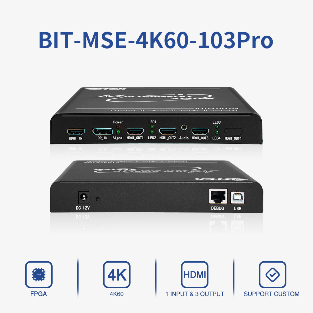 4K TV Video Wall Multi Display Controller HBT Video Wall Controller 1x4 4x1