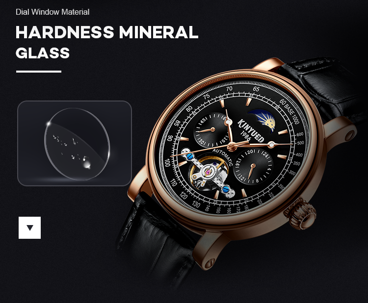 Brand KINYUED Business men watches automatic watch custom logo water resistant watch