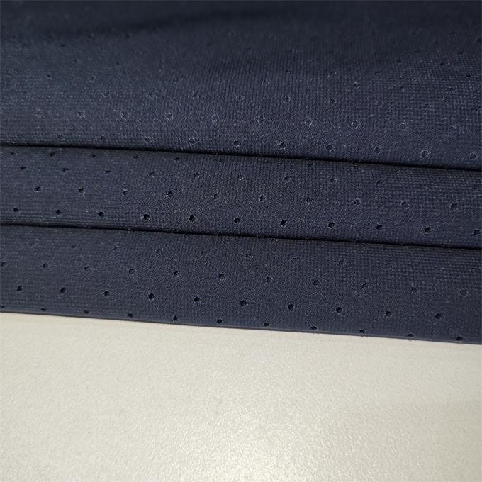 Patterned Twisted Polyester Spandex Fabric Breathable 50dx50d T400