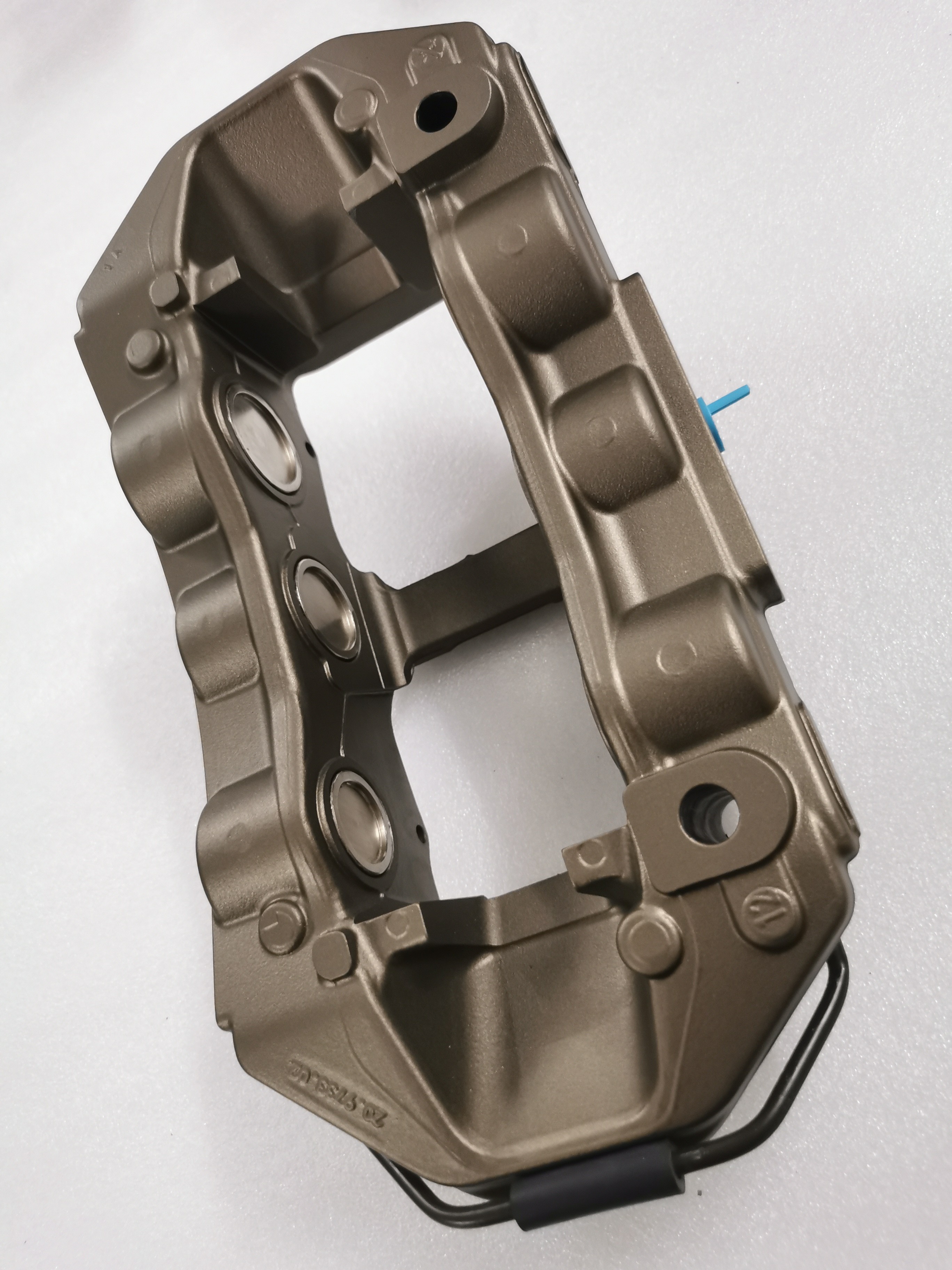 6 Position Car Brake Caliper GT6 Matte Gray Green Logo Customized