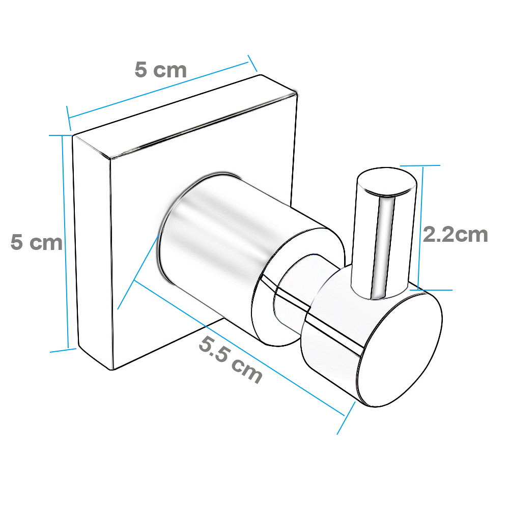 Hanging Bathroom Hardware Accessories Drilling Bathroom Metal Towel Hook