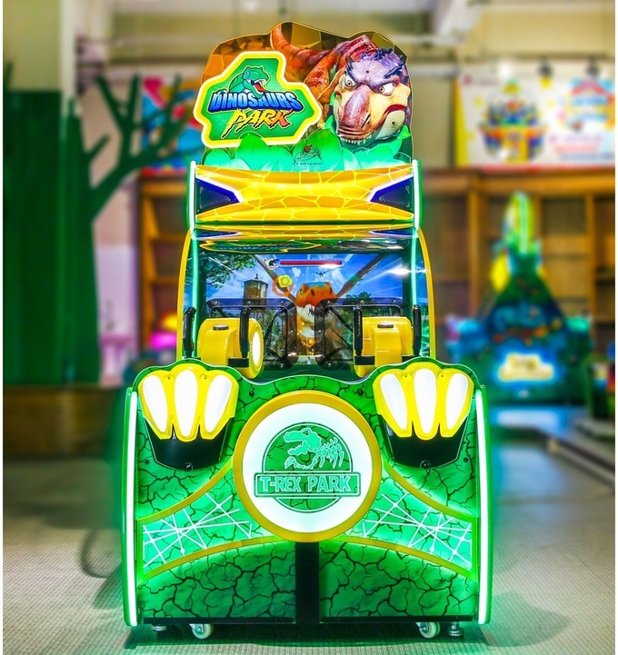 Indoor amusement Dinosaurs Park kids arcade machine, shooting dino lottery game machine