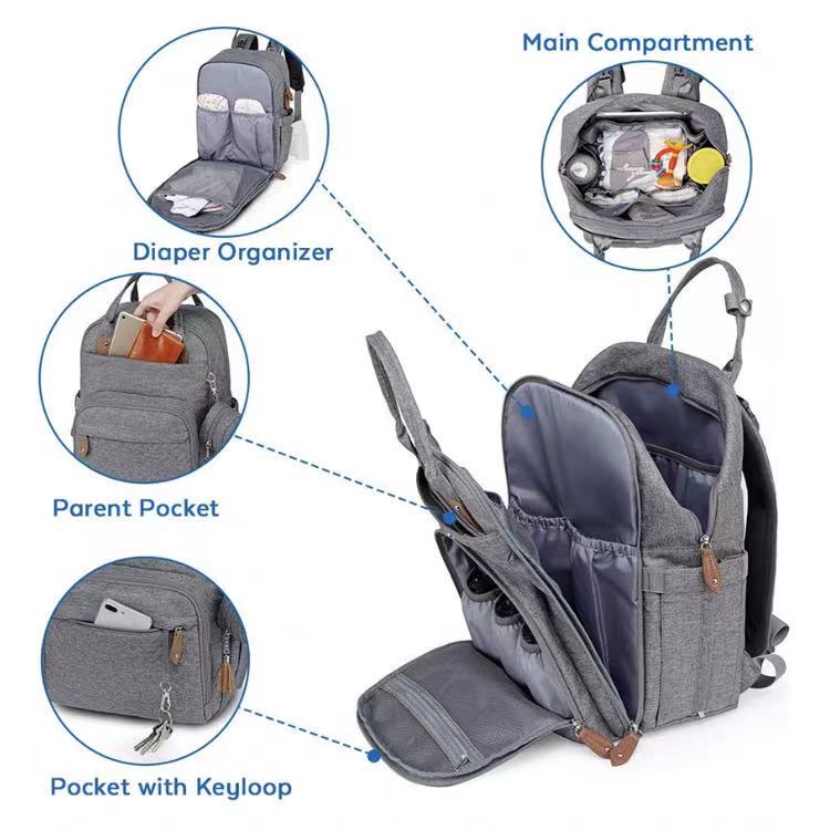 Convenient Multifunctional Mommy Diaper Bag Oxford Cloth Stylish Mother Bag