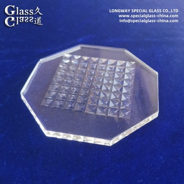Optically Clear Textured Pyrex Led Cover Lens For Clear Led Lighting Output