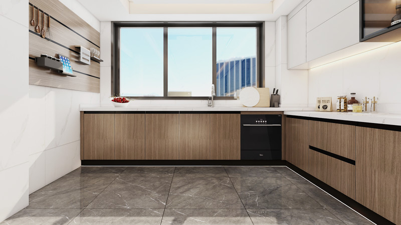 Extra Large Countertop White Kitchen Cabinet Good Elegance And Functionality