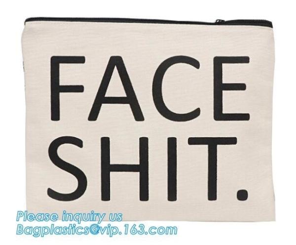 Professional Cosmetic Bag Canvas Zipper Pouch Wholesale, Private Label Makeup